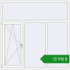 Ціноутворення Вікна 1800x1800 мм REHAU Euro 70 Білий (RAL 9016) з двох сторін. Ціна: ₴13,917.93