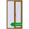 Ціноутворення Вікна 1100x2000 мм REHAU Euro 70 LIGHT_OAK з двох сторін. Ціна: ₴16,874.33