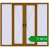 Ціноутворення Вікна 2000x1800 мм REHAU Euro 60 GOLDEN OAK з двох сторін. Ціна: ₴31,828.91