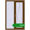 Ціноутворення Вікна 950x1450 мм REHAU Euro 70 WALNUT з двох сторін. Ціна: $268.52