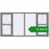 Ціноутворення Вікна 2400x1200 мм Altest Pony 375 RAL 9007 Grey aluminium з двох сторін. Ціна: ₴31,845.49