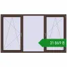 Ціноутворення Вікна 2400x1400 мм Altest Pony 375 RAL 8017 Chocolate brown з двох сторін. Ціна: ₴31,868.91