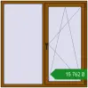 Ціноутворення Вікна 1500x1500 мм REHAU Euro 70 GOLDEN OAK з двох сторін. Ціна: ₴15,761.54