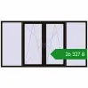 Ціноутворення Вікна 3000x1600 мм REHAU Euro 60 BLACK_BROWN з двох сторін. Ціна: ₴26,327.40