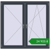 Ціноутворення Вікна 1450x1400 мм REHAU SYNEGO MD ANTHRACITE_GREY_STRUKTURAL з двох сторін. Ціна: ₴24,904.56