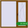 Ціноутворення Вікна 1500x1500 мм REHAU SYNEGO MD GOLDEN OAK з двох сторін. Ціна: ₴20,205.89
