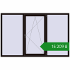 Ціноутворення Вікна 2200x1400 мм REHAU Euro 60 BLACK_BROWN з двох сторін. Ціна: ₴15,208.66
