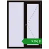 Ціноутворення Вікна 1050x1440 мм REHAU Euro 60 BLACK_BROWN з двох сторін. Ціна: ₴9,795.74
