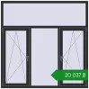 Ціноутворення Вікна 1800x1800 мм REHAU Euro 60 ANTHRACITE_GREY_GLATT з двох сторін. Ціна: ₴20,037.18