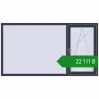 Ціноутворення Вікна 2200x1200 мм REHAU Brillant-Design ANTHRACITE_GREY_STRUKTURAL з двох сторін. Ціна: ₴22,110.53