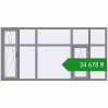 Ціноутворення Вікна 3000x1500 мм Altest Pony 375 RAL 9007 Grey aluminium з двох сторін. Ціна: ₴34,677.54