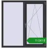 Ціноутворення Вікна 1280x1340 мм REHAU Euro 60 ANTHRACITE_GREY_GLATT з двох сторін. Ціна: ₴11,040.87