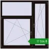 Ціноутворення Вікна 1500x1500 мм REHAU Euro 60 BLACK_BROWN з двох сторін. Ціна: ₴17,555.86