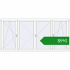 Ціноутворення Вікна 3000x1400 мм REHAU Euro 70 Білий (RAL 9016) з двох сторін. Ціна: $590.12