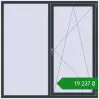 Ціноутворення Вікна 1750x1750 мм REHAU Euro 70 ANTHRACITE_GREY_STRUKTURAL з двох сторін. Ціна: ₴19,236.77
