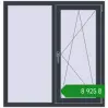 Ціноутворення Вікна 1150x1200 мм REHAU Euro 60 ANTHRACITE_GREY_STRUKTURAL з двох сторін. Ціна: ₴8,924.51
