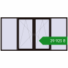 Ціноутворення Вікна 3200x1600 мм REHAU Euro 70 BLACK_BROWN з двох сторін. Ціна: ₴39,924.73