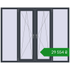 Ціноутворення Вікна 2000x1600 мм REHAU Euro 70 ANTHRACITE_GREY_STRUKTURAL з двох сторін. Ціна: ₴29,553.51