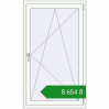 Ціноутворення Вікна 864x1474 мм REHAU SYNEGO MD Білий (RAL 9016) з двох сторін. Ціна: ₴8,653.69