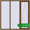 Ціноутворення Вікна 1800x1800 мм REHAU Euro 70 WALNUT з двох сторін. Ціна: ₴21,427.03