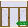 Ціноутворення Вікна 2050x2000 мм REHAU Euro 70 LIGHT_OAK з двох сторін. Ціна: ₴33,909.23