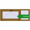 Ціноутворення Вікна 1400x550 мм REHAU Brillant-Design LIGHT_OAK з двох сторін. Ціна: ₴9,005.08