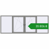 Ціноутворення Вікна 3500x1300 мм Altest Pony 375 RAL 9007 Grey aluminium з двох сторін. Ціна: ₴35,806.30