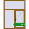 Ціноутворення Вікна 1300x1700 мм REHAU SYNEGO MD LIGHT_OAK з двох сторін. Ціна: $472.99