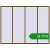Ціноутворення Вікна 3000x2300 мм REHAU Euro 70 WALNUT з двох сторін. Ціна: ₴38,878.55