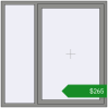 Ціноутворення Вікна 1500x1500 мм Altest Pony 375 RAL 9007 Grey aluminium з двох сторін. Ціна: $265.07