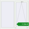 Ціноутворення Tilt-and-Turn 1530x1500 mm REHAU Euro 70 RAL 9016 Traffic white two-sided. Ціна: ₴11,556.17