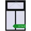 Ціноутворення Tilt-and-Turn 1000x1500 mm Altest Pony 375 RAL 9005 Jet black two-sided. Ціна: ₴12,915.56