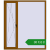 Ціноутворення Вікна 1710x1990 мм REHAU SYNEGO MD GOLDEN OAK з двох сторін. Ціна: ₴30,132.55