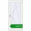 Ціноутворення Вікна 700x1500 мм REHAU Euro 60 Білий (RAL 9016) з двох сторін. Ціна: ₴5,610.34