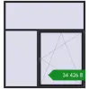 Ціноутворення Вікна 2150x2300 мм REHAU SYNEGO MD BLACK_ULTI-MATT з двох сторін. Ціна: ₴34,425.68