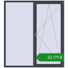 Ціноутворення Вікна 1800x2000 мм REHAU SYNEGO MD ANTHRACITE_GREY_STRUKTURAL з двох сторін. Ціна: ₴53,179.16