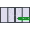 Ціноутворення Вікна 3000x1600 мм REHAU Euro 60 ANTHRACITE_GREY_STRUKTURAL з двох сторін. Ціна: ₴24,572.23