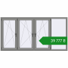 Ціноутворення Вікна 2400x1200 мм Altest Pony 375 RAL 9007 Grey aluminium з двох сторін. Ціна: ₴39,777.05