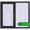 Ціноутворення Вікна 1200x1100 мм REHAU Euro 70 BLACK_ULTI-MATT з двох сторін. Ціна: ₴10,418.57