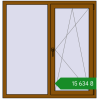 Ціноутворення Вікна 1300x1350 мм REHAU Euro 70 GOLDEN OAK з двох сторін. Ціна: ₴15,633.82