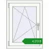 Ціноутворення Вікна 600x800 мм REHAU Euro 70 Білий (RAL 9016) з двох сторін. Ціна: ₴4,213.00