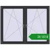 Ціноутворення Вікна 1800x1400 мм Altest Pony 375 RAL 9017 Traffic black з двох сторін. Ціна: ₴28,133.02