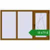 Ціноутворення Вікна 1800x1100 мм REHAU Brillant-Design GOLDEN OAK з двох сторін. Ціна: ₴18,678.69