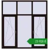 Ціноутворення Вікна 1900x2000 мм REHAU Euro 60 BLACK_BROWN з двох сторін. Ціна: ₴23,928.27