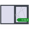 Ціноутворення Вікна 1500x1020 мм REHAU Euro 70 ANTHRACITE_GREY_STRUKTURAL з двох сторін. Ціна: ₴14,086.20