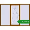 Ціноутворення Вікна 2080x1570 мм REHAU Brillant-Design GOLDEN OAK з двох сторін. Ціна: ₴30,568.75