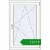 Ціноутворення Вікна 740x1140 мм REHAU SYNEGO MD Білий (RAL 9016) з двох сторін. Ціна: ₴7,207.06