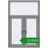 Ціноутворення Вікна 1000x1500 мм Altest Pony 375 RAL 9007 Grey aluminium з двох сторін. Ціна: ₴20,835.81
