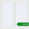 Ціноутворення Вікна 1040x1025 мм REHAU Euro 60 Білий (RAL 9016) з двох сторін. Ціна: ₴3,620.20