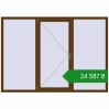 Ціноутворення Вікна 2200x1550 мм REHAU Euro 70 WALNUT з двох сторін. Ціна: ₴24,586.52